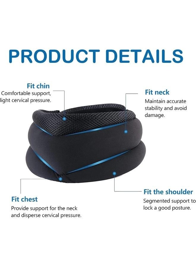 Generic Anti-Snoring Neck Brace，Adjustable Neck Support，Cervical Neck Support Pillow,Adjustable Cervical Collar for Snoring Relief&Neck Pain-Ergonomic for Spine Pressure Relief (Black)  - Image 5