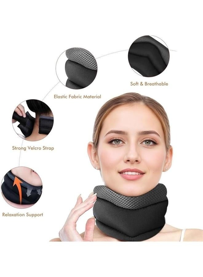 Generic Anti-Snoring Neck Brace，Adjustable Neck Support，Cervical Neck Support Pillow,Adjustable Cervical Collar for Snoring Relief&Neck Pain-Ergonomic for Spine Pressure Relief (Black)  - Image 4