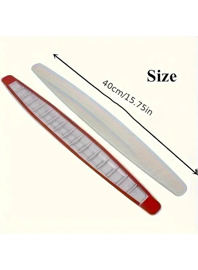 Red Universal Rubber Bumper Protector 2pcs Front Rear Corner Guard Collision Protection - Image 2