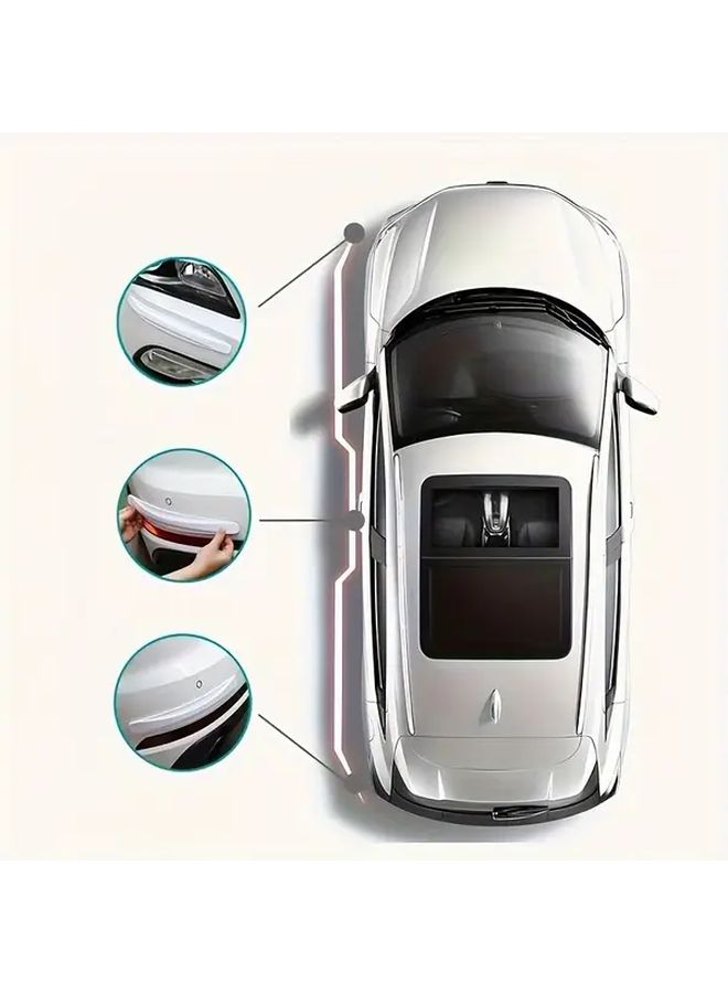 Red Universal Rubber Bumper Protector 2pcs Front Rear Corner Guard Collision Protection - Image 4