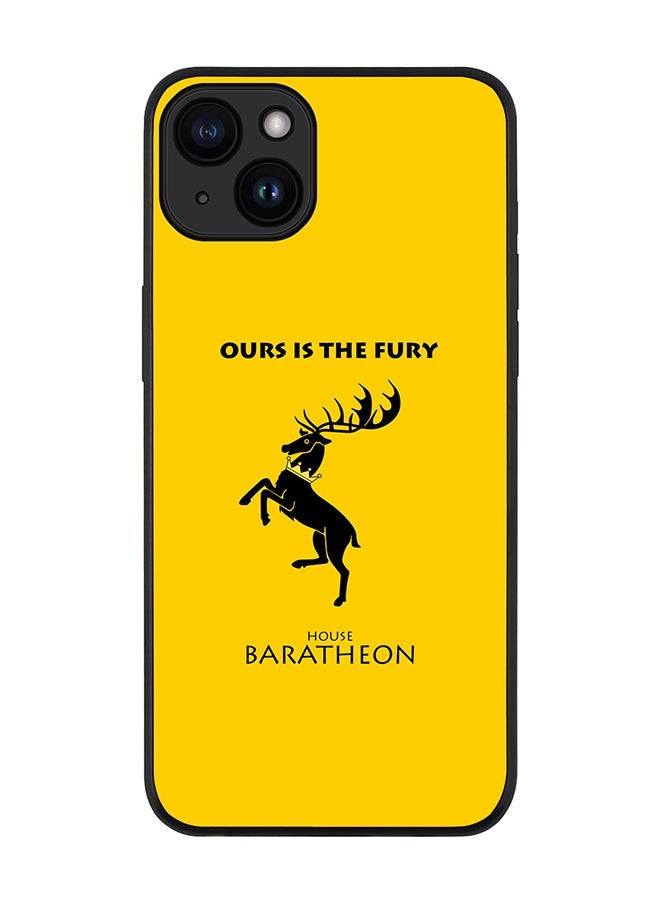 Stylizedd - Cover for iPhone 15 Case Rugged Black Slim fit Soft Flexible Anti Drop TPU Gel Thin Protective Phone Cases - GOT House Baratheon - Image 1