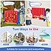 COSTWAY Giant 4inaRow Game with Storage Carry Bag Jumbo 4toScore Game w Chess Quick Release Slider for Kids Adults Indoor Outdoor Backyard Connect Game Set BlueRed - Image 4