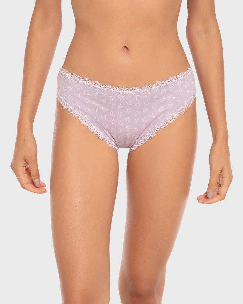 Isla & Evie Isla & Evie Printed Cotton Bikini Panty