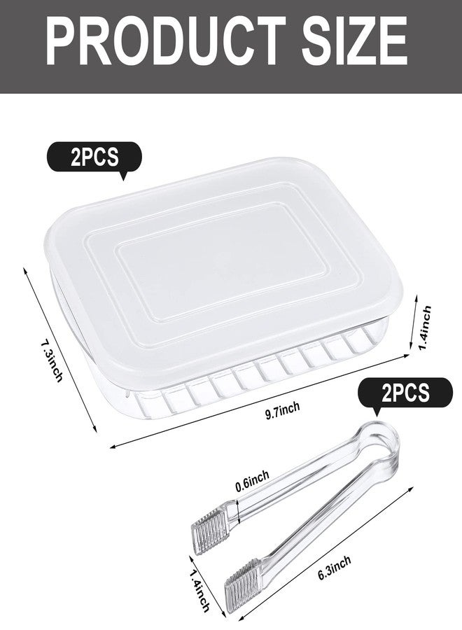 Yiphates 2 Pack Bacon Storage Container with Lid Bacon Keeper with Tongs Airtight Bacon Holder for Refrigerator with Drain Tray Fits Standard Bacon Strips for Fridge Meat Storage Deli Meat Cheese - Image 2