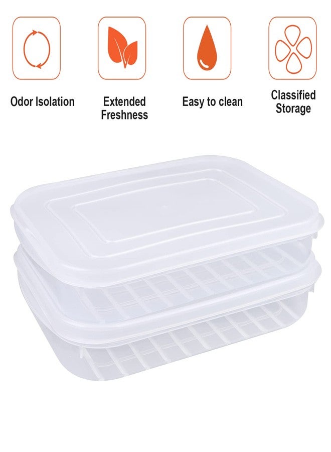 Yiphates 2 Pack Bacon Storage Container with Lid Bacon Keeper with Tongs Airtight Bacon Holder for Refrigerator with Drain Tray Fits Standard Bacon Strips for Fridge Meat Storage Deli Meat Cheese - Image 3