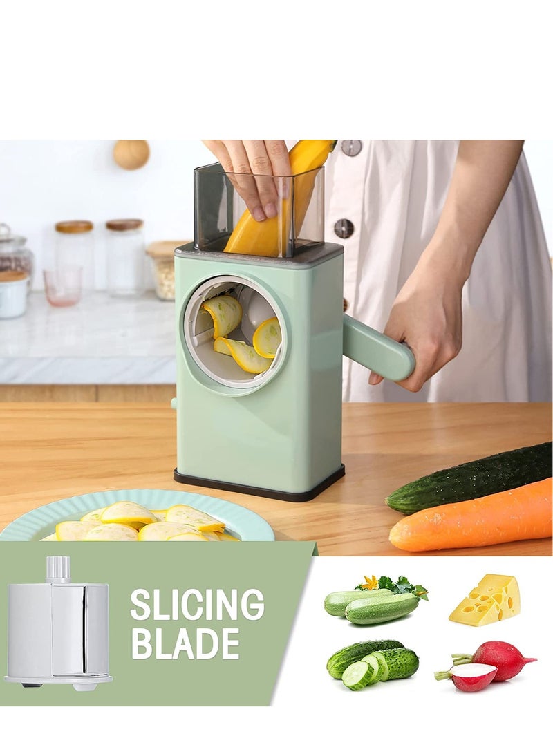 MIXDE Vegetable Chopper,Mandoline Slicer,3 In 1 Handheld Spiral Rotary Drum Slicer for Vegetable Fruit Cheese Nut,Pro Onion Chopper,Food Chopper Vegetable Cutter Kitchen Vegetable Slicer Dicer Cut - Image 5