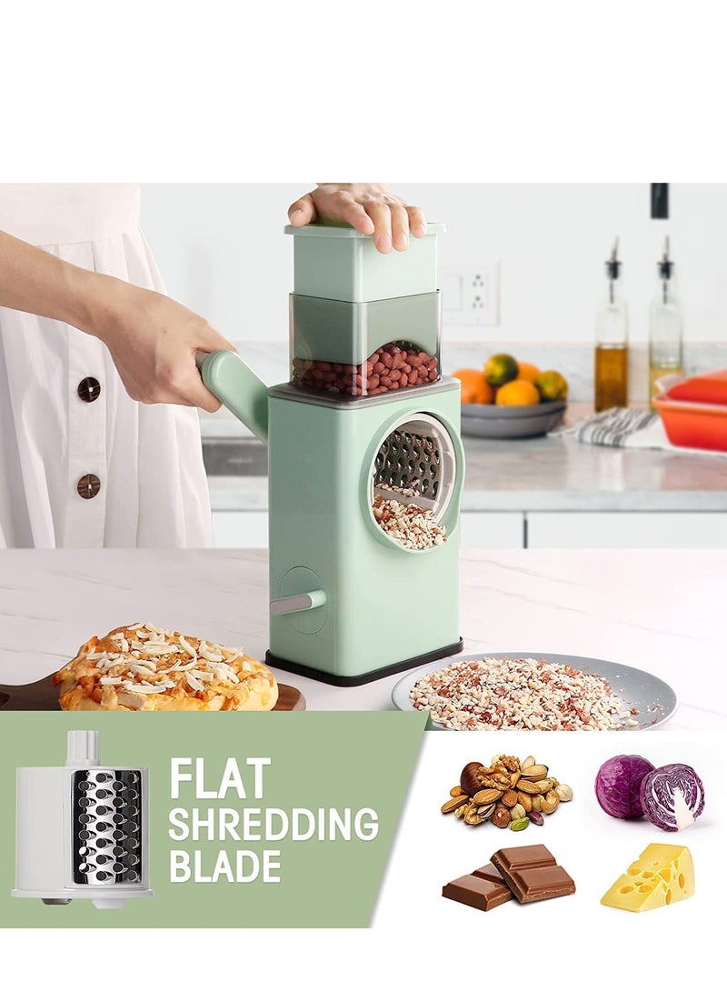 MIXDE Vegetable Chopper,Mandoline Slicer,3 In 1 Handheld Spiral Rotary Drum Slicer for Vegetable Fruit Cheese Nut,Pro Onion Chopper,Food Chopper Vegetable Cutter Kitchen Vegetable Slicer Dicer Cut - Image 3