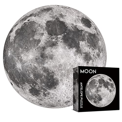 Antelope 1000 Piece Puzzle for Adults Space Moon Jigsaw Puzzles 1000 Pieces Telescope Planet Closeup Round Puzzle High Resolution Matte Finish No Dust Space Puzzle - Image 1