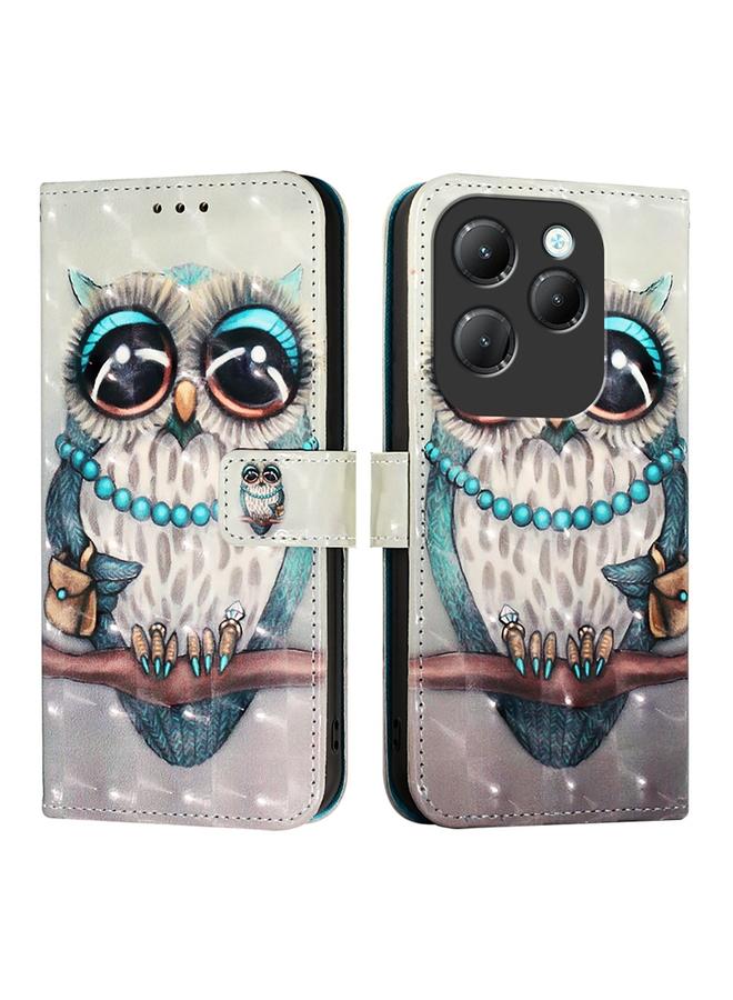 اس-توب جراب لهاتف Infinix Hot 40 / Hot 40 Pro، جراب جلدي أفقي قابل للطي برسومات ثلاثية الأبعاد - Image 2