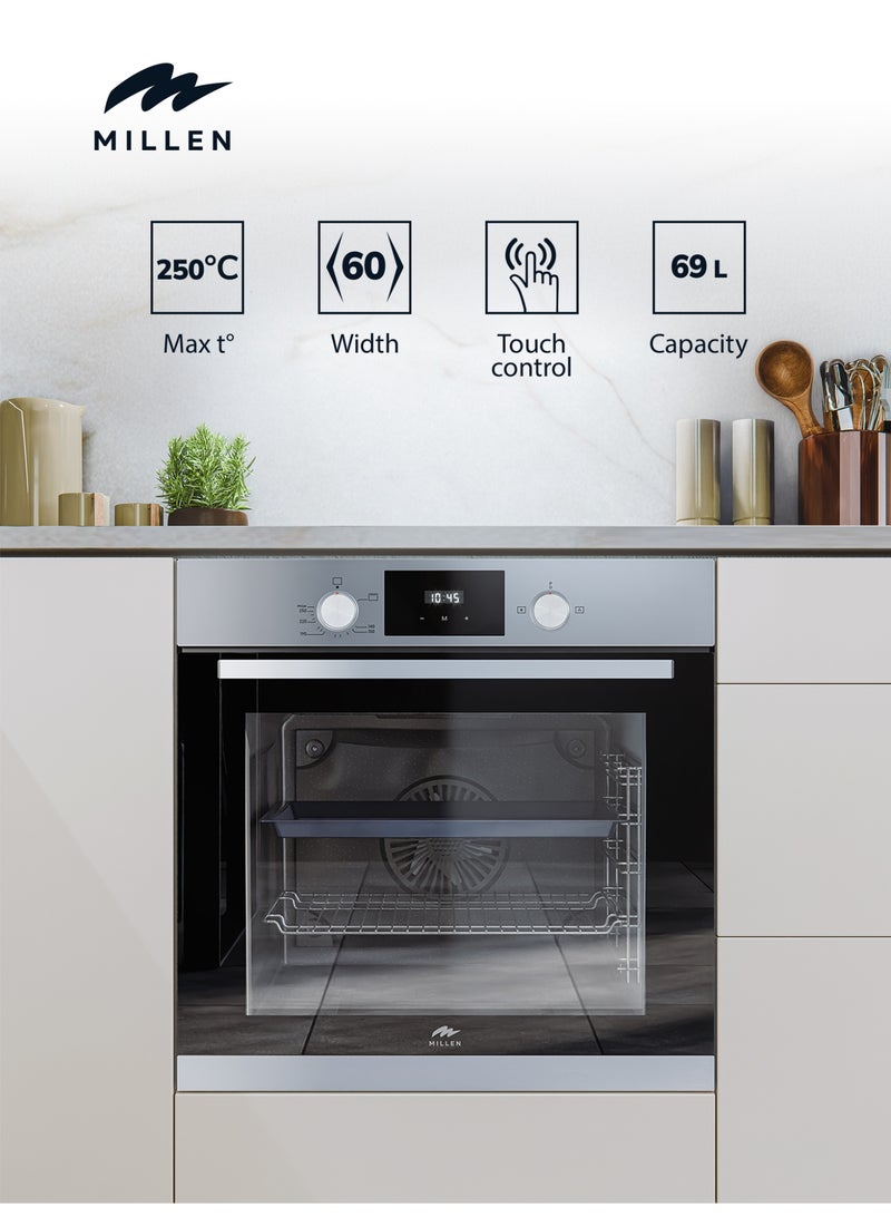 MILLEN 60cm Built In Gas Oven, 69L - 3Y Warranty, Double German SCHOTT glass, MGO 602 IX Stainless steel - Image 1