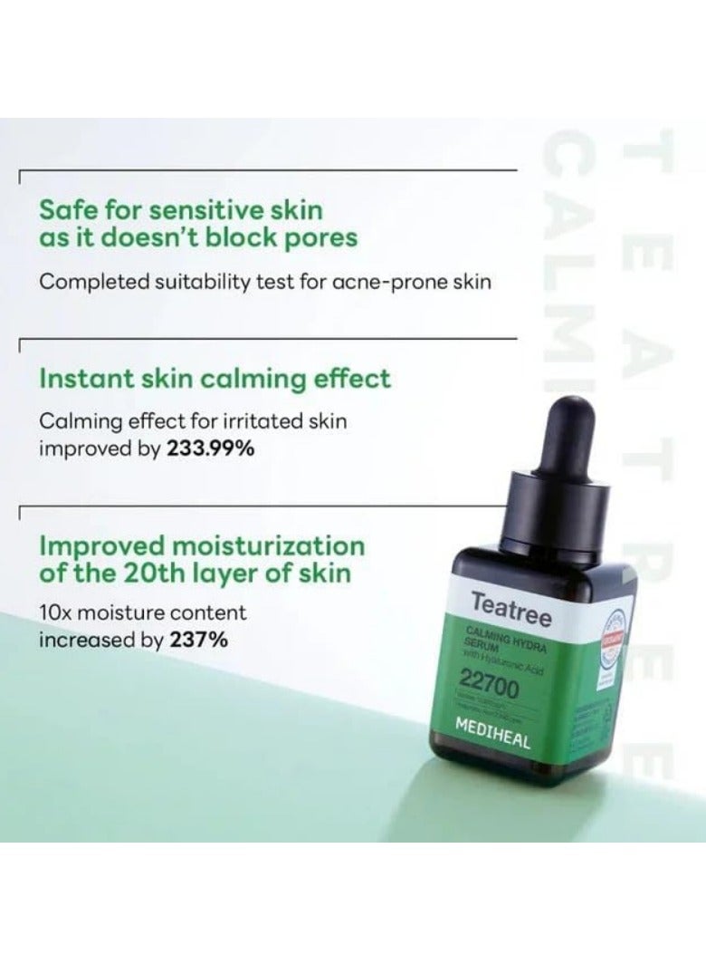 MEDIHEAL Tea Tree Calming Serum 40ml，Skin Calming & Sebum Care & Deep Moisturization With Hyaluronic Acid - Image 4
