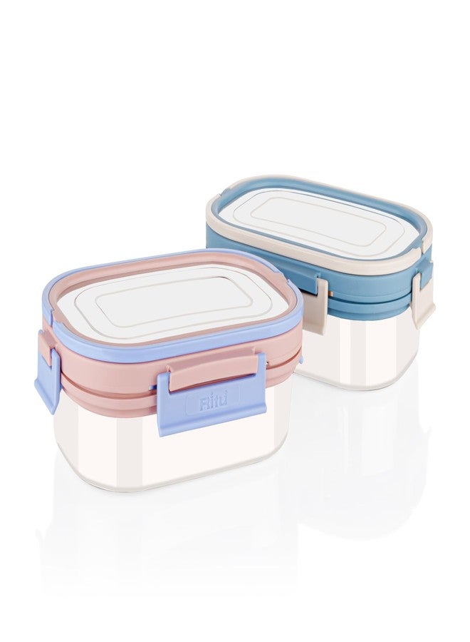 Ritu Big Belly Airtight Lunch Box with Inner Steel Large Container with 200ml Veggie Box| Leak -Proof | BPA -Free | Food Grade | Keeps Food Hot and Fresh for Hours | Ideal for School, Travel & Office - Image 3