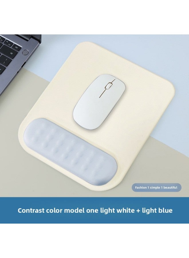 إسكدنيا Mouse Pad Wrist Guard Mouse Pad Wrist Guard Girls Wrist Rest Hand Rest Pad Mouse Pad Wrist Pad Wrist Pad Customization-Color:Wrist Protection 【light White + Light Blue】 Raised Dot Massage Feeling