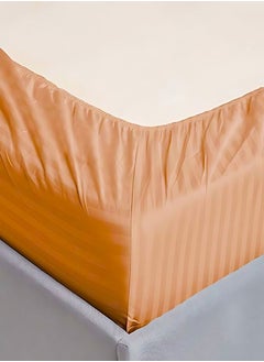 MAXQON 2-Set Fitted Bed Sheets +  Pillow Covers, King/Queen/Double/Single Sizes, Color Peach  - Image 4