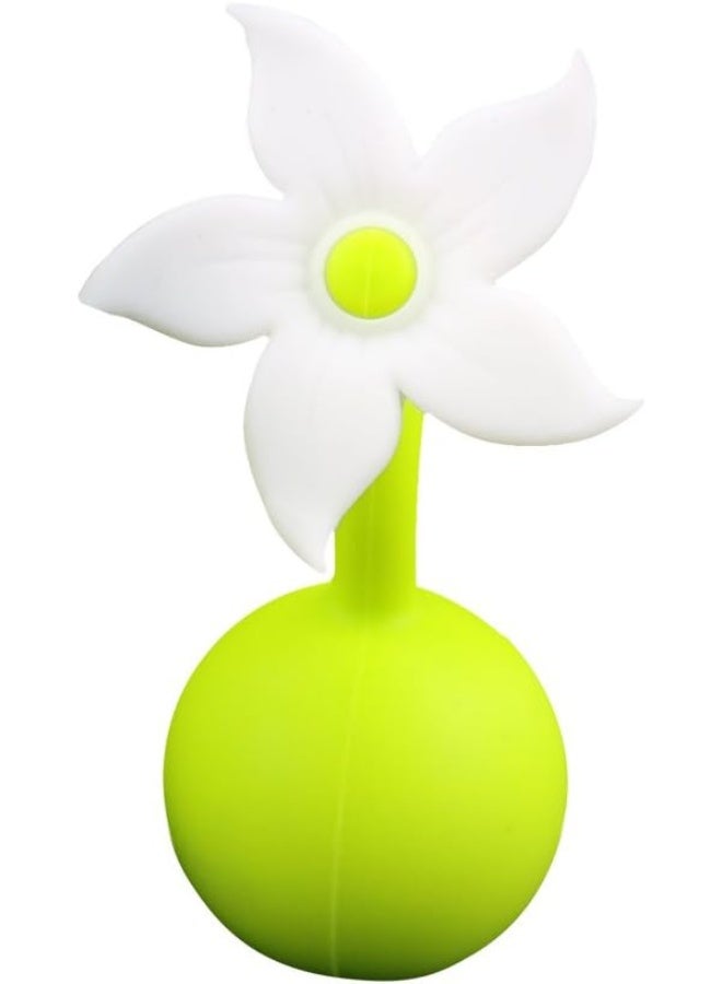 Haakaa Silicone Breast Pump Flower Stopper, White, 12.1 g - Image 1