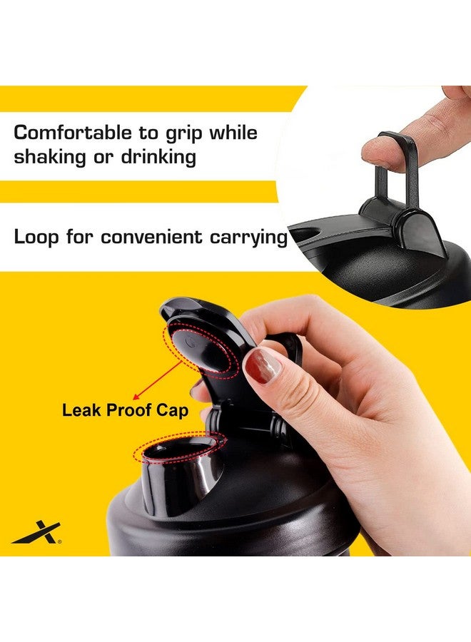 Vector X Shaker Bottle For Protein Shake With Material Grade 0.5 Non Toxic Shaker for Cycling/Gym/Excercise Outdoor (BLACK) - Image 2