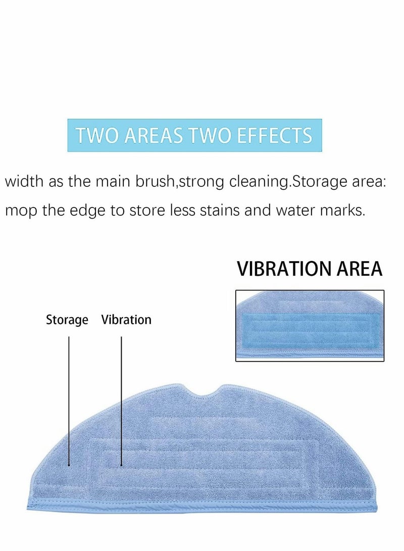 SYOSI رؤوس ممسحة بديلة رأسية رطبة 10 قطع وسادات تنظيف ميكروفيبر لملحقات S7 T7S T7 بلس للأرضيات الخشبية (5 قطع) - Image 4