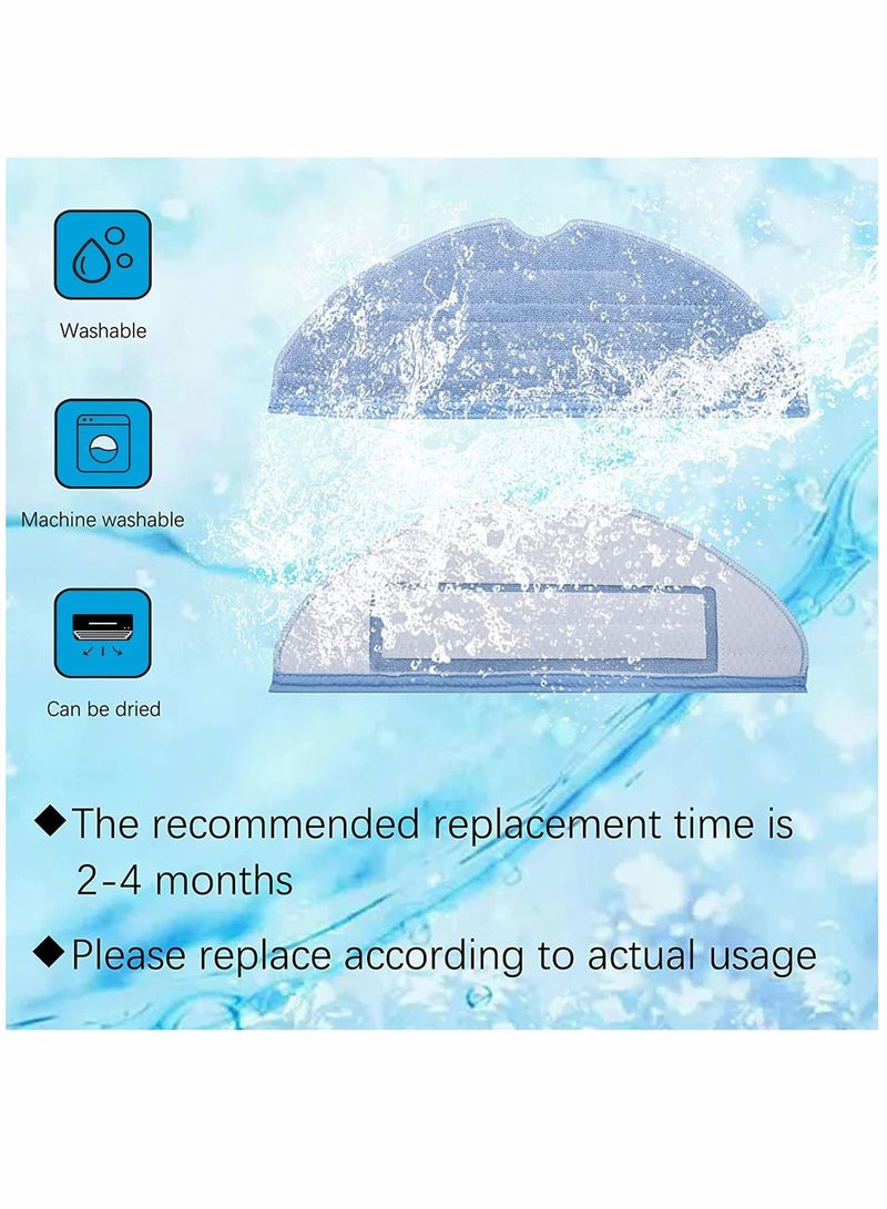 SYOSI رؤوس ممسحة بديلة رأسية رطبة 10 قطع وسادات تنظيف ميكروفيبر لملحقات S7 T7S T7 بلس للأرضيات الخشبية (5 قطع) - Image 3