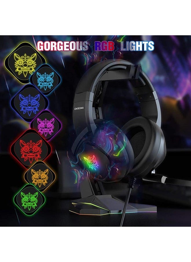 onikuma - K19 Gaming Wired Headset With Microphone For PS4/PS5/XOne/XSeries/NSwitch/PC - Image 1