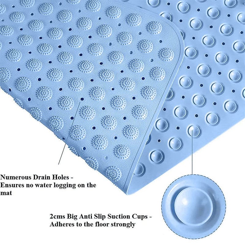 JYOT CREATION PVC AntiSlip Bathroom Shower MatAnti Slip Bathtub Bathroom Mat with Suction Cup Drain Hole and Anti Skid NonSlippery Rubber Floormat for Toilet Kitchen - Image 4