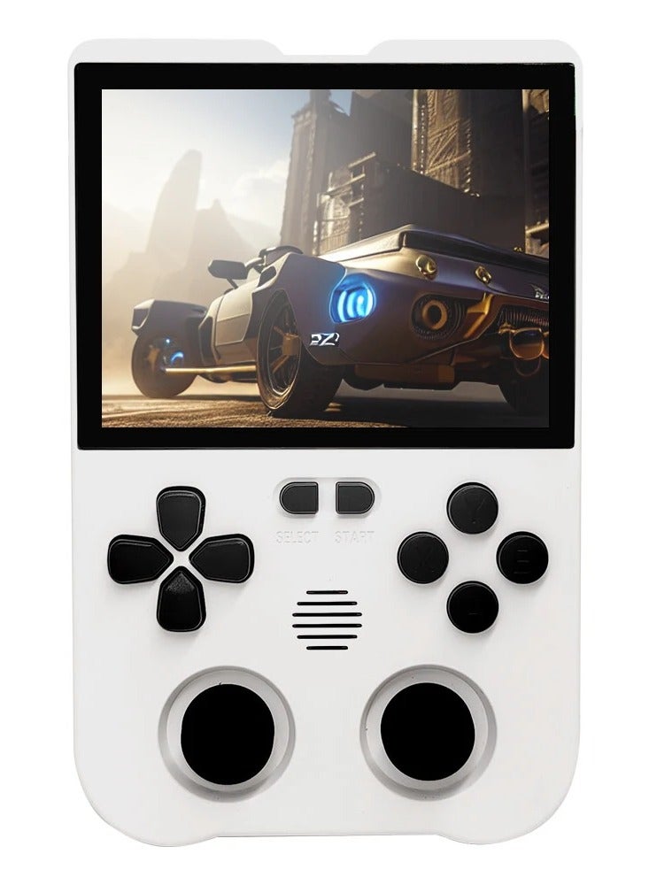 XU10 Retro Handheld Game Consoles, 3.5 inch IPS Screen, XU10 with a 64G Card Pre-Loaded 8000 Games, Support 20+ Kinds of Games Formats, with 3000 mAh Battery Life 6-8 Hours (White)  - Image 1