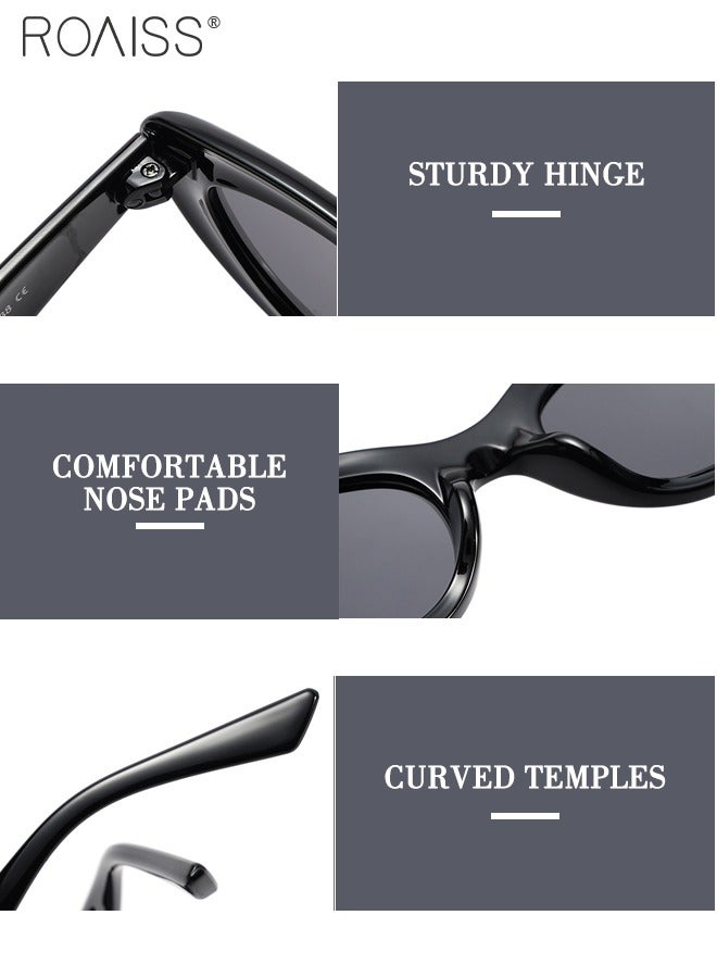 roaiss Cat Eye Polarized Sunglasses for Kids, UV400 Protection Cute Beach Holiday Sun Glasses with Lightweight Flexible TPEE Frame for Boys Girls and Children Age 3-12, Black White - Image 4