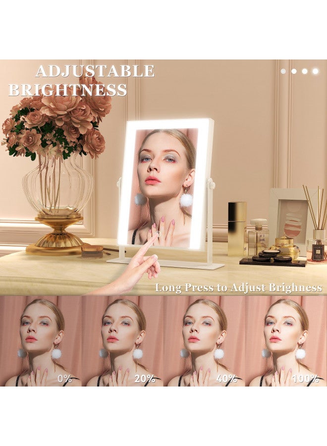 Rolove ROLOVE 9"x11" Small Vanity Mirror with Lights, Lighted Makeup Mirror with Light, Portable Tabletop Cosmetic Make Up Mirror, Smart Touch Control, Dual Power Supply, 360°Rotation - Image 5