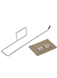 NOBILEA NOBILEA Toilet Paper Holder Tissue roll Paper Towel Holder Stainless Steel Washable Stick Hook Rack Bathroom Storage Accessories Wall Mounted Pack of 1  - Image 3