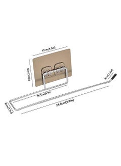 NOBILEA NOBILEA Toilet Paper Holder Tissue roll Paper Towel Holder Stainless Steel Washable Stick Hook Rack Bathroom Storage Accessories Wall Mounted Pack of 1  - Image 5