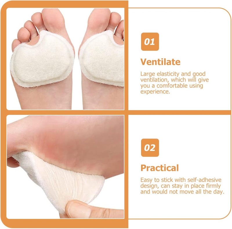 cheekyglo 2pairs Fit Heel for Professional Convenient Foot Inserts: Insert Metatarsal Forefoot Pads Grip Cushion Feet Support Comfortable Shoe Ball Blister Dancer Unisex Self- Improving of - Image 5