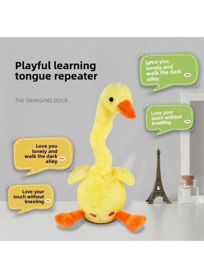 Ring Game Set Big Goose Set I Duck Don't Pour Duck Doll Shook His Head Goose Electric Ring Stall Toy Wholesale-Specifications:Rhubarb Duck 10 Rings 13cm ]  - Image 1