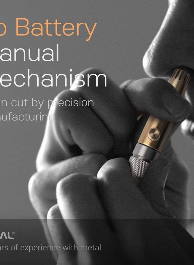 Royal [Made in Korea] Premium Nose Hair Trimmer for Men Freikugel, Manual, Battery-Free, Brass & Stainless Steel, Waterproof, Painless with a Patented Mechanism ET-32 - Image 2