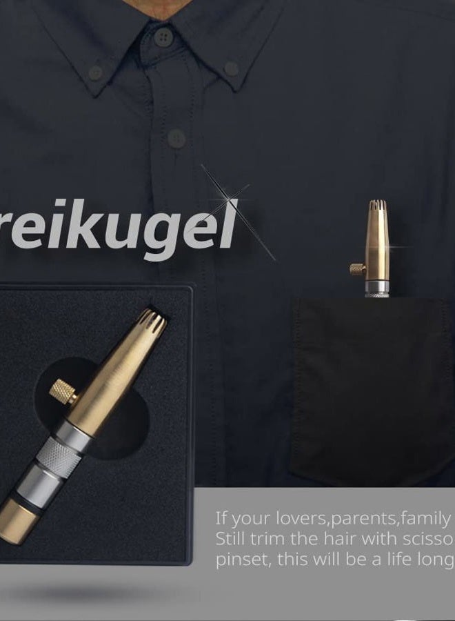 Royal [Made in Korea] Premium Nose Hair Trimmer for Men Freikugel, Manual, Battery-Free, Brass & Stainless Steel, Waterproof, Painless with a Patented Mechanism ET-32 - Image 5
