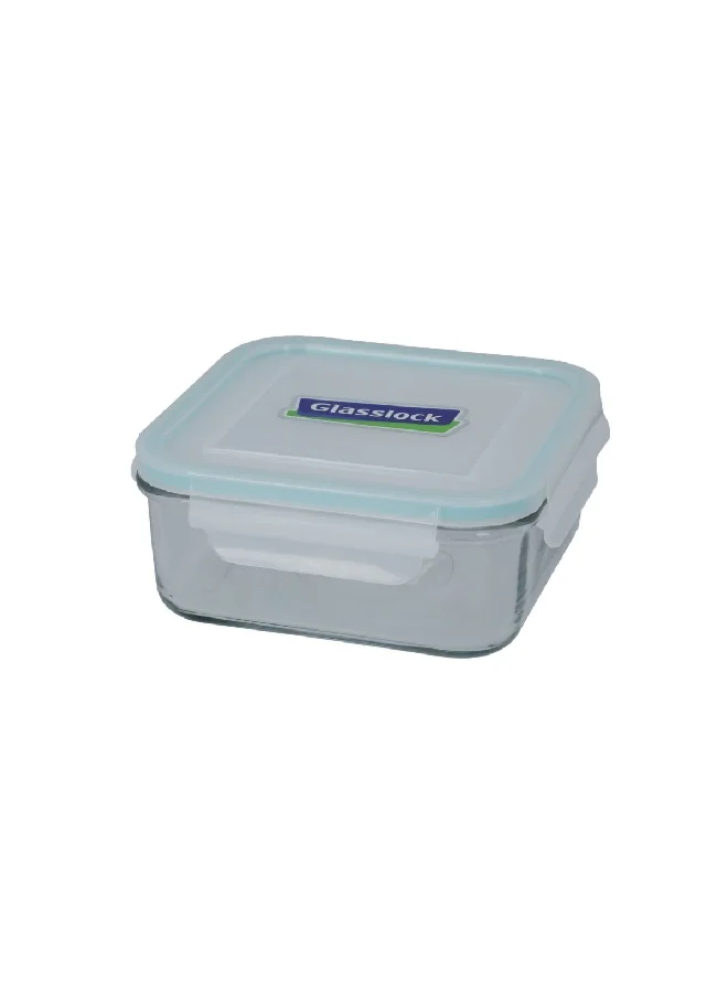 Glasslock Classic Tempered Glass Square Shaped Food Storage Container Clear 850 ml MCSB-090