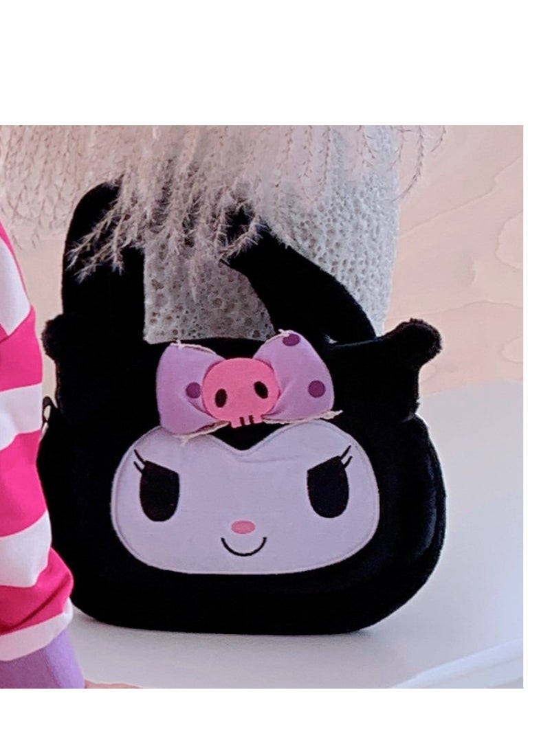 Generic - Three Piece Set — Girl's Stylish Cartoon Love Fake Two-Piece Sweater Knitted Dress Hair Hoop Handbag - Image 1