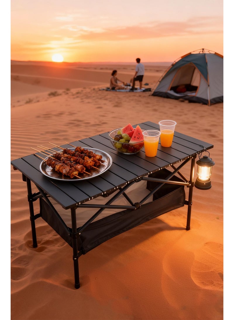 طاولة تخييم قابلة للتعديل, طاولة قابلة للطي مع حقيبة تخزين شبكية للتخييم, الحفلات, الفناء, النزهات, الشاطئ, السفر - Image 2