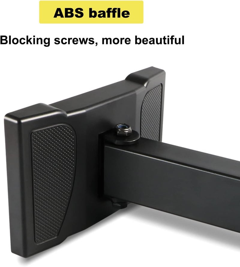 Howonder HD-339 Heavy Duty Speaker Wall Mount,Hold up to 100lbs,Speaker Wall Mount Bracket Design for Professional Audio PA Speakers,Screw Hidden (2 Packs Black) - Image 2