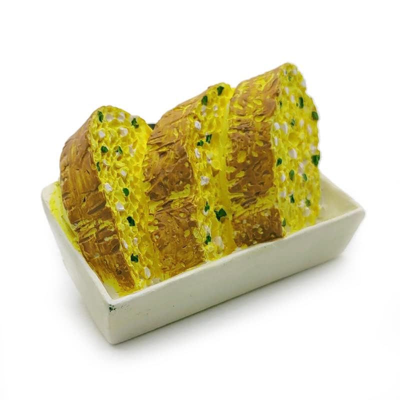 WitnyStore Tiny 1¾" Garlic Bread Magnet - Miniature Hand Made Painted Resin 3D Fast Foods Decorative Refrigerator Fridge Magnets Magnetic Board Kitchen Décor Collectible Souvenir Gifts - Image 4