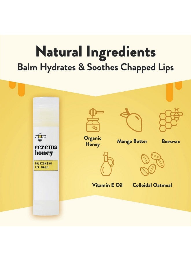 ECZEMA HONEY Nourishing Lip Balm - Organic Chapstick For Sensitive Skin - Daily Lip Moisturizer For Very Dry Lips - Mango Butter & Honey Lip Balm - Natural Lip Care Products (1 Ct) - Image 1
