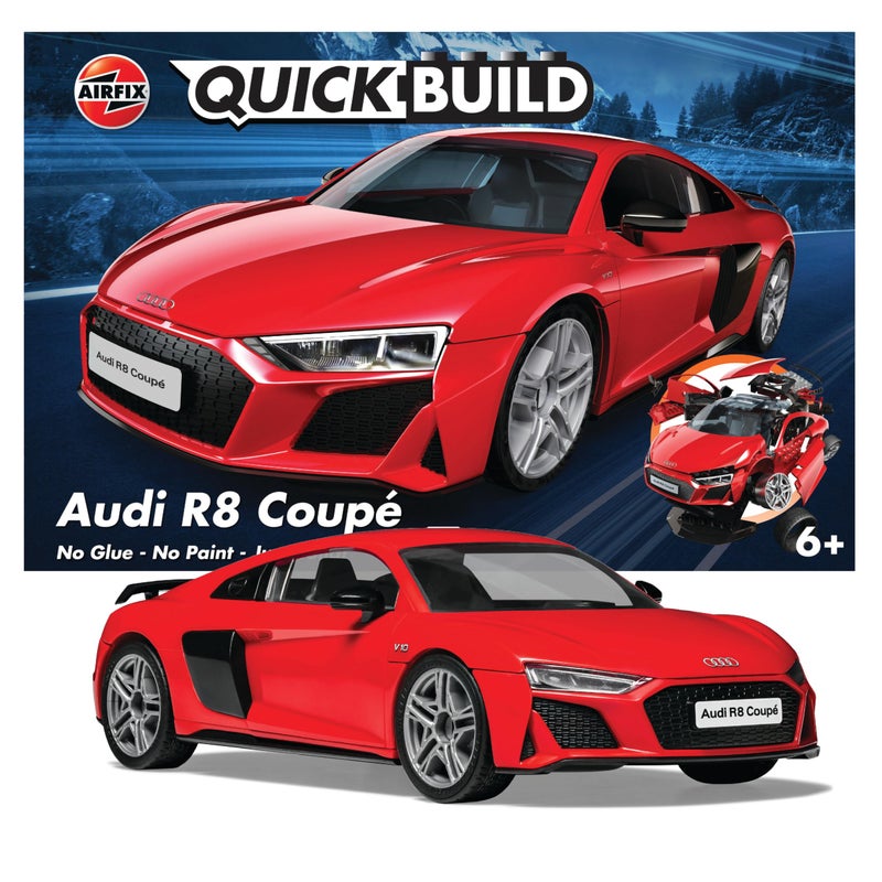 Airfix J6049 Quickbuild Plastic Model Car Kits Audi R8 Coupe Easy Assembly Snap Together Kit Classic Car for Adults Kids to Build Model Vehicles Building Toys Set - Image 3