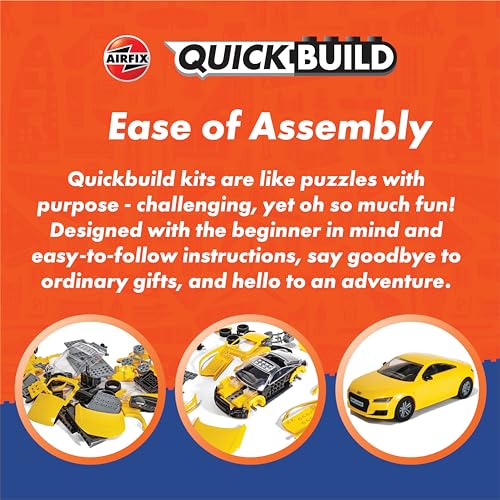 Airfix J6049 Quickbuild Plastic Model Car Kits Audi R8 Coupe Easy Assembly Snap Together Kit Classic Car for Adults Kids to Build Model Vehicles Building Toys Set - Image 5