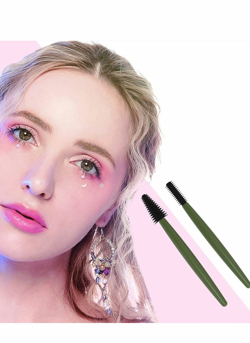 SYOSI Brush for Eyelashes, Reusable Eyelash and Eyebrow Brush, Silicone Mascara Brushes, Wands, Suitable Eyebrows Eyelashes Cosmetic Makeup Tools with Case  - Image 3