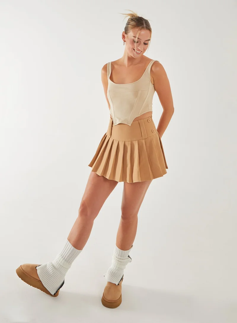 Pink Vanilla Square Neck Corset Top