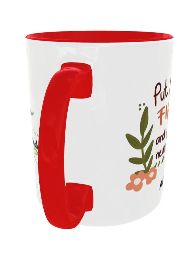 TAJNAN Faith-Inspired Mug – “Put Allah First And You'll Never Be The Last"-Daily Dua Ceramic Coffee Cup-Clean Typography Design - Image 2