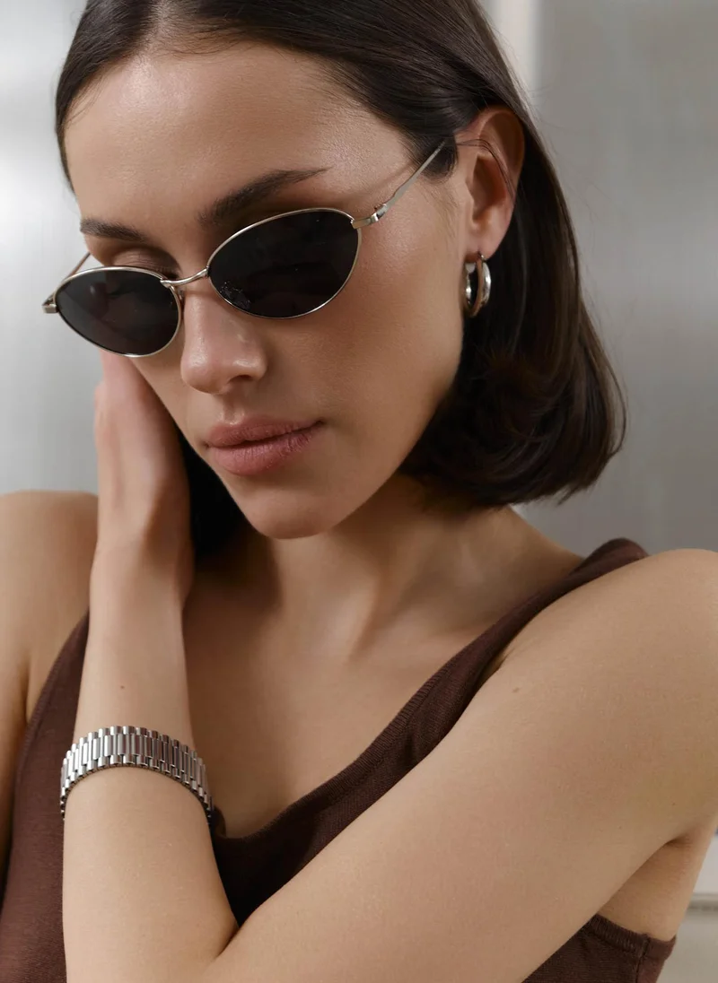 Lichi Sunglasses in metal frame with thin temples