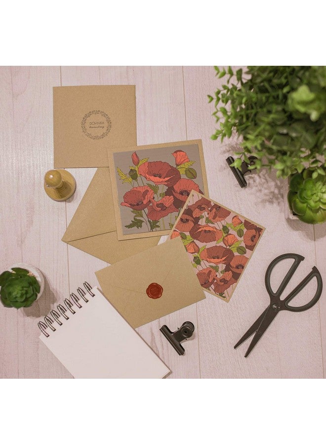 ValBox 4.6X6.3 Kraft Envelopes 100 Pcs 120 Gsm Brown Contour Flap Invitation Envelopes For Baby Shower Graduation Wedding Invitations Gummed Flap - Image 3