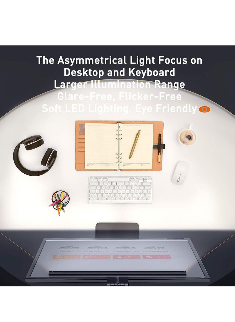 Baseus - Computer Monitor Light Bar LED Desk Lamp for Eyes Protection, Adjustable Brightness & Color Temperature, USB Powered, Flicker-Free, Desk Lamp for Home Office, Reduce Eye Strain, LED Monitor Light for PC, Gaming, Study & Work, Compact & Space-Saving (Dark Grey) - Image 1