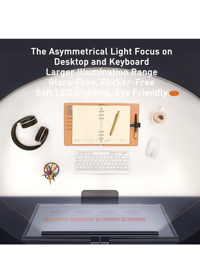 Baseus - Computer Monitor Light Bar LED Desk Lamp for Eyes Protection, Adjustable Brightness & Color Temperature, USB Powered, Flicker-Free, Desk Lamp for Home Office, Reduce Eye Strain, LED Monitor Light for PC, Gaming, Study & Work, Compact & Space-Saving (Dark Grey) - Image 1