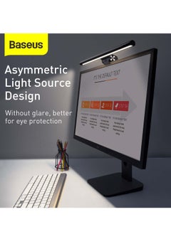 بيسوس شريط إضاءة شاشة الكمبيوتر LED مصباح مكتب لحماية العين، سطوع قابل للتعديل ودرجة حرارة اللون، يعمل بمنفذ USB، خالٍ من الوميض، مصباح مكتب للمنزل والمكتب، يقلل من إجهاد العين، إضاءة شاشة LED للكمبيوتر الشخصي والألعاب والدراسة والعمل، صغير الحجم وموفر للمساحة (رمادي غامق)  - Image 2