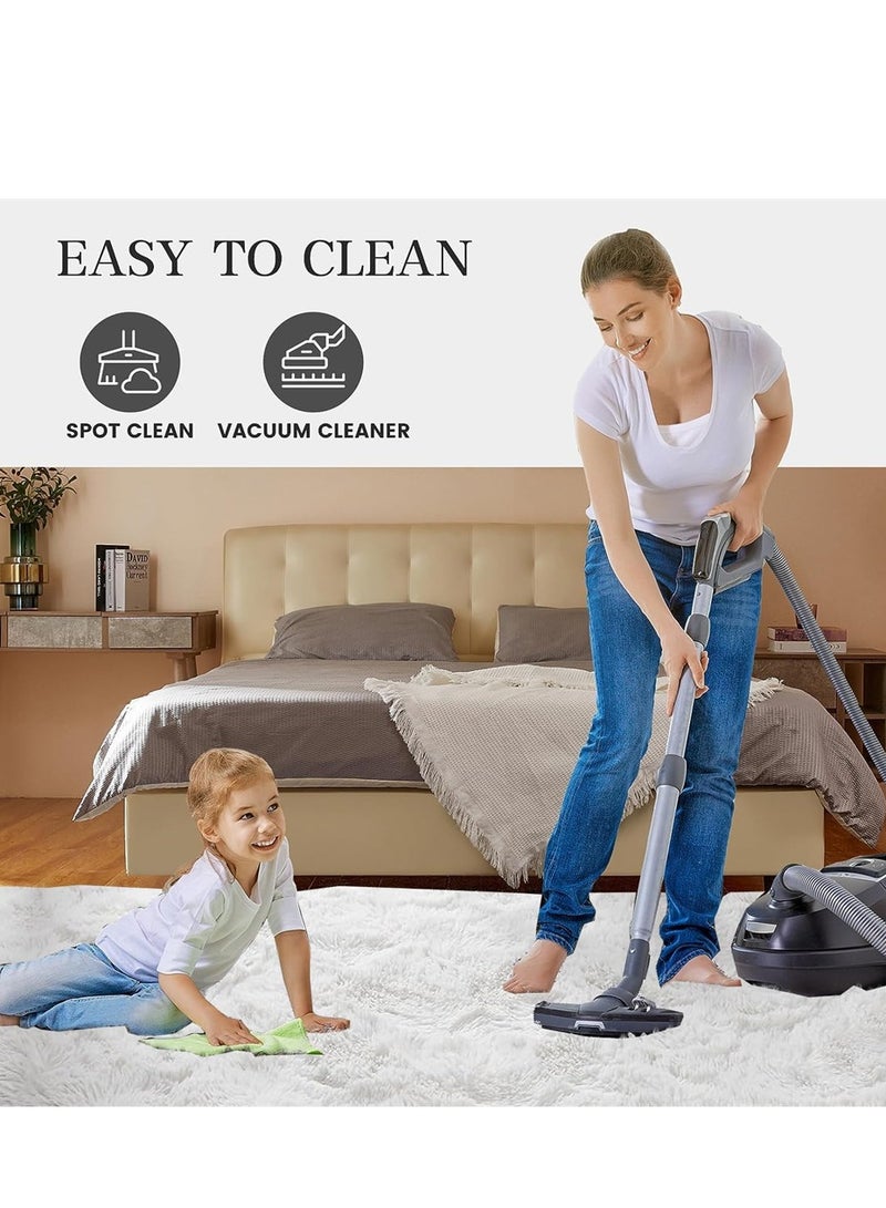 سوبر لينة السجاد ، السجاد منتفخ المنطقة ، ديكور المنزل الحديثة الكلمة حصيرة الطفل ، ومناسبة لغرف النوم وغرف المعيشة وغرف الأطفال الداخلية ديكور المنزل السجاد ( أبيض ، 150 × 200 سم ) - Image 4